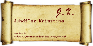Juhász Krisztina névjegykártya
